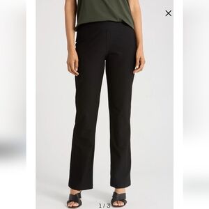 EILEEN FISHER | Slim Bootcut Pants Solid Black